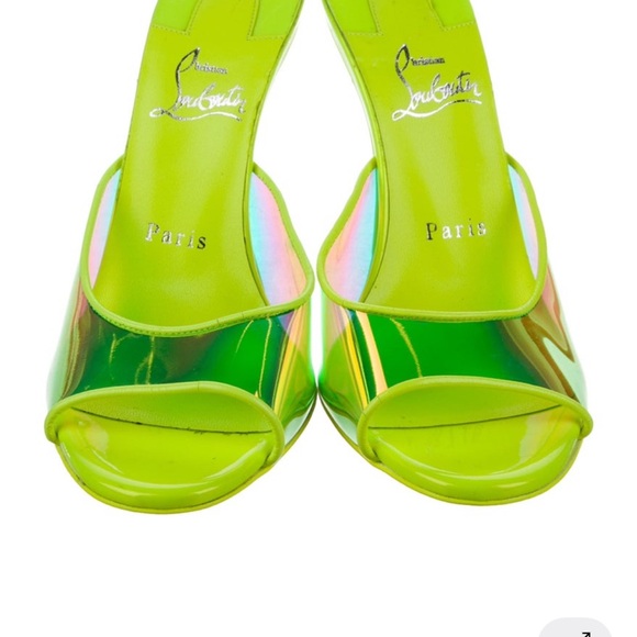 Christian Louboutin Iridescent Green Heels - Picture 3 of 7